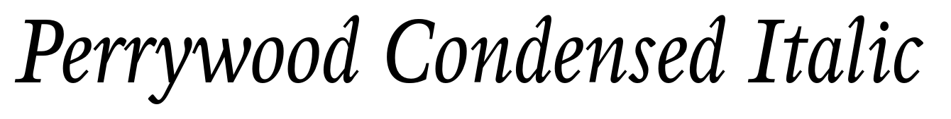 Perrywood Condensed Italic